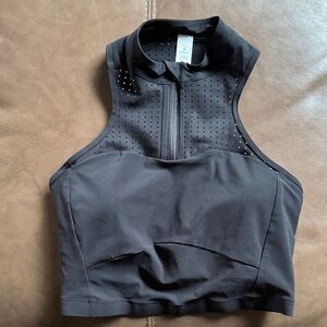 lululemon athletica Black Zip-Up Crop Top